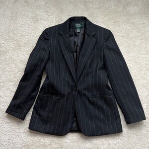 Ralph Lauren Black Pinstripe Blazer